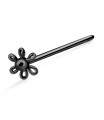 Spiral Flower Shaped Straight Nose Stud NSKA-25B